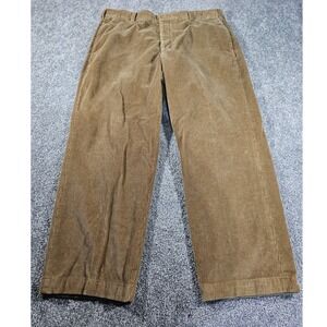 Brooks Brothers Hudson Corduroy Pants Mens 40x30 Tan Brown Wide Wale Straight